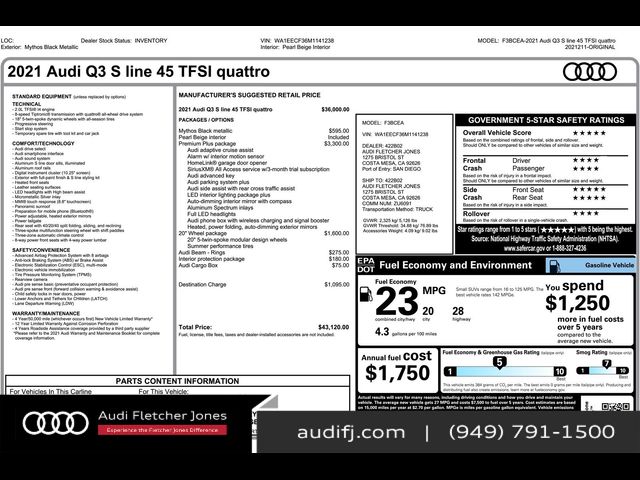 2021 Audi Q3 S Line Premium Plus