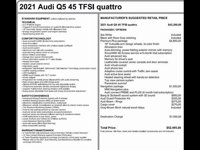 2021 Audi Q5 Premium Plus