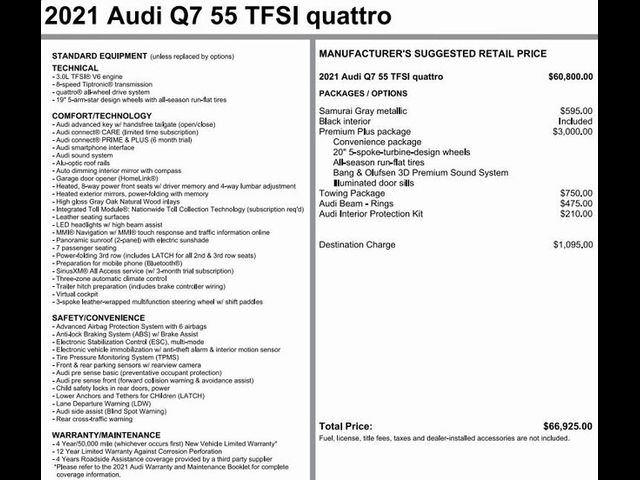 2021 Audi Q7 Premium Plus