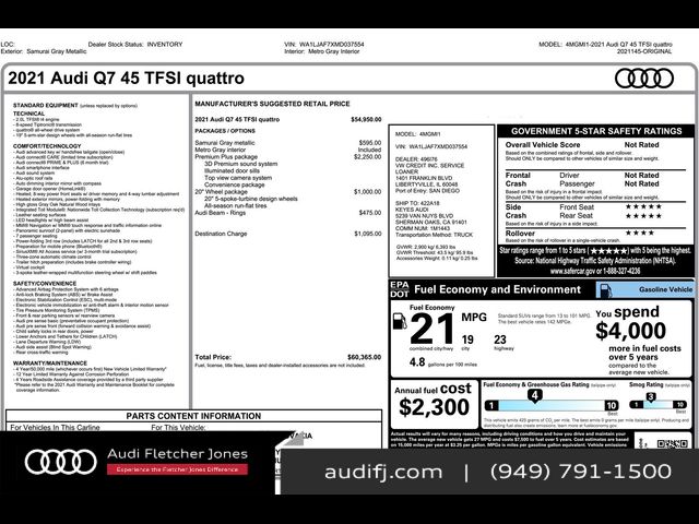 2021 Audi Q7 Premium Plus