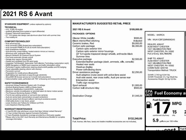2021 Audi RS 6 Avant Base