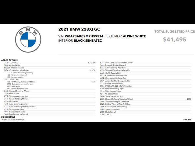 2021 BMW 2 Series 228i xDrive