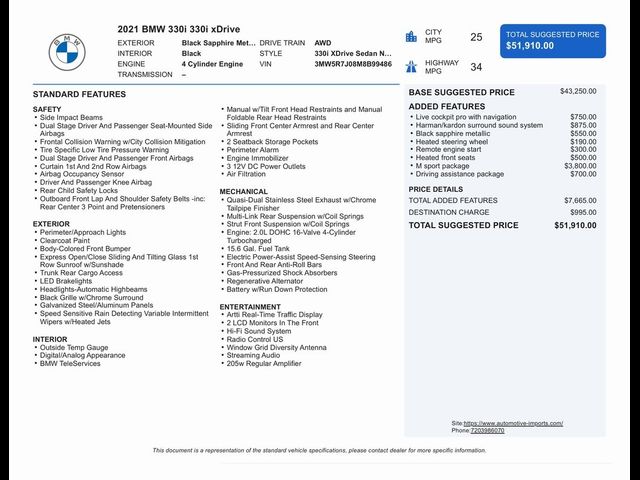 2021 BMW 3 Series 330i xDrive