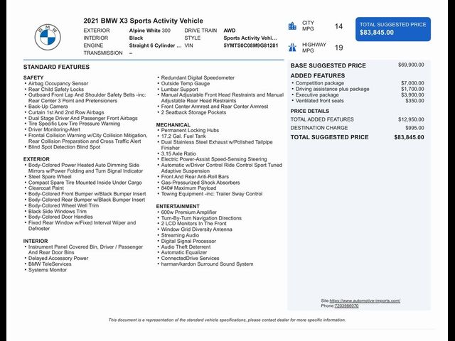 2021 BMW X3 M Base