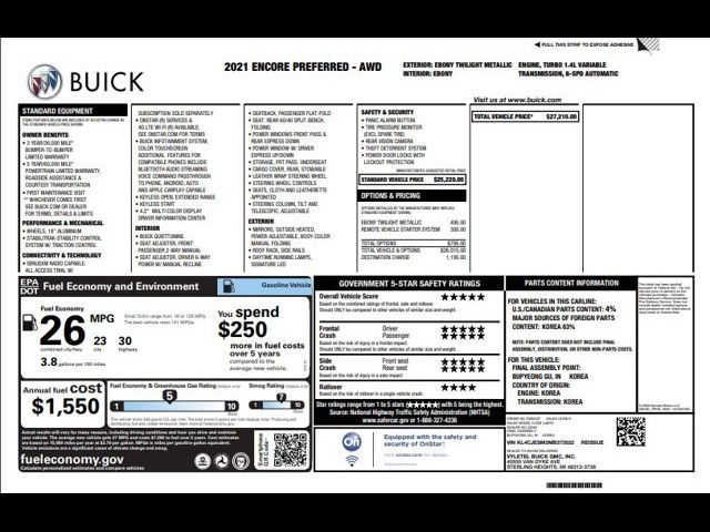 2021 Buick Encore Preferred