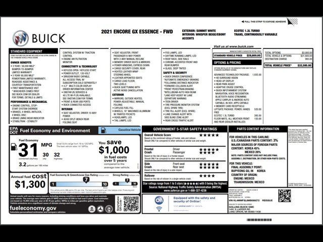 2021 Buick Encore GX Essence