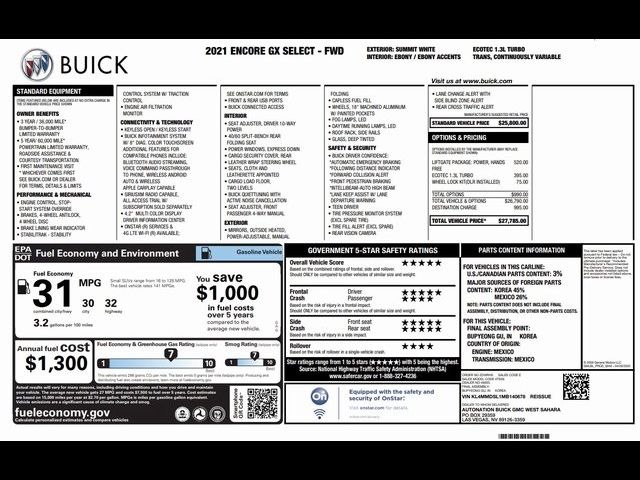 2021 Buick Encore GX Select