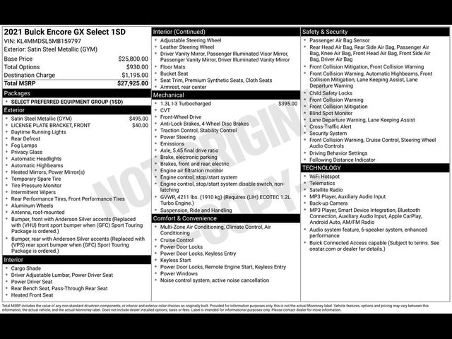 2021 Buick Encore GX Select