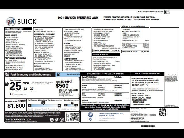 2021 Buick Envision Preferred