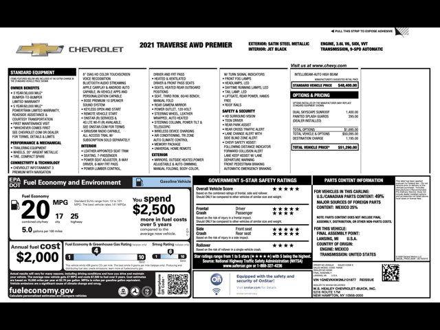 2021 Chevrolet Traverse Premier