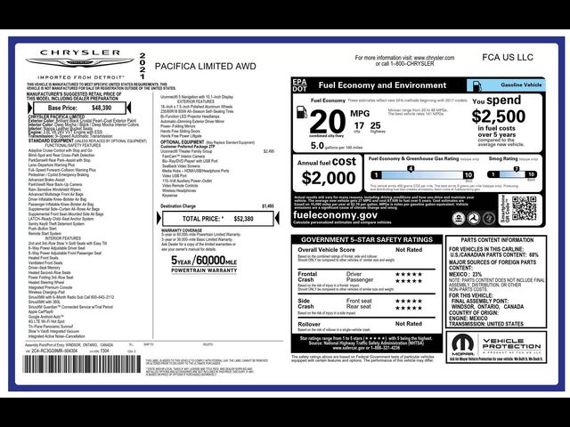 2021 Chrysler Pacifica Limited