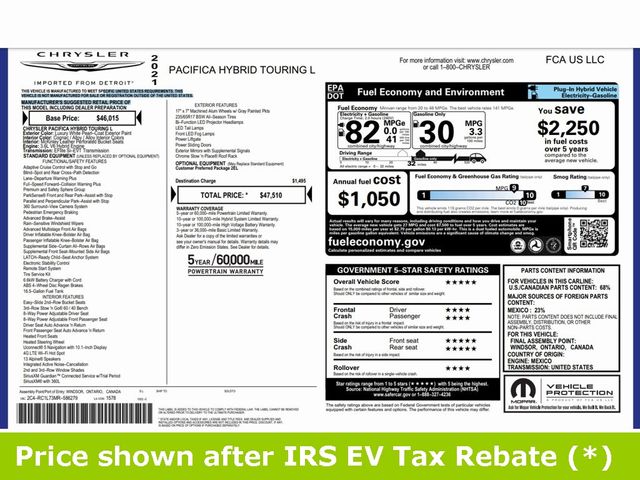2021 Chrysler Pacifica Hybrid Touring L