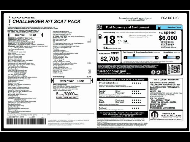 2021 Dodge Challenger R/T Scat Pack