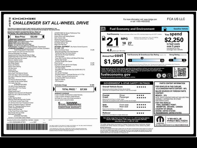 2021 Dodge Challenger SXT