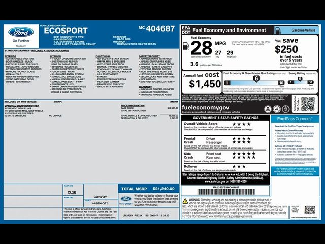 2021 Ford EcoSport S