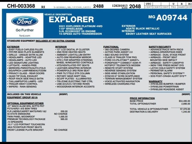 2021 Ford Explorer Platinum