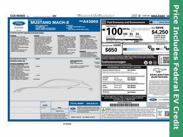 2021 Ford Mustang Mach-E Select