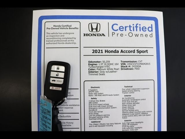 2021 Honda Accord Sport