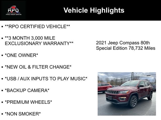 2021 Jeep Compass 80th Anniversary