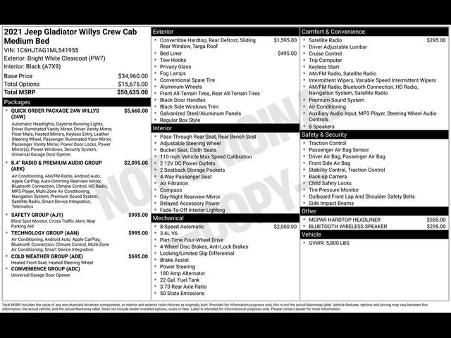 2021 Jeep Gladiator Willys