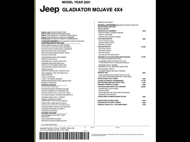 2021 Jeep Gladiator Mojave