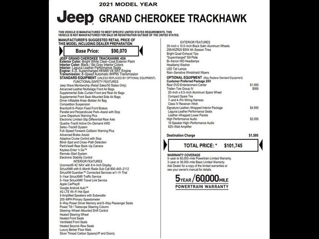 2021 Jeep Grand Cherokee Trackhawk