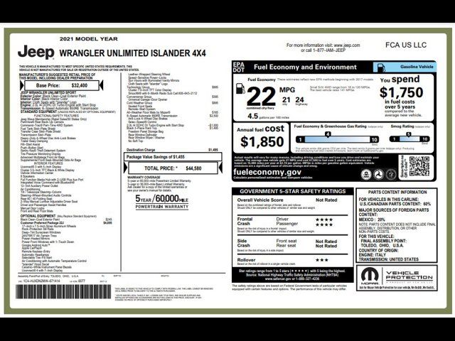 2021 Jeep Wrangler Unlimited Islander