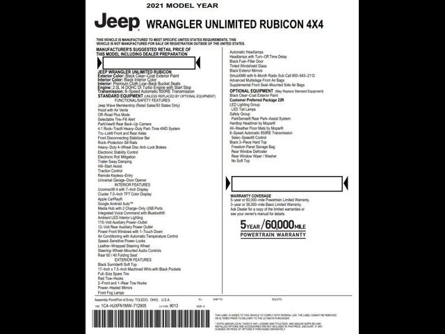 2021 Jeep Wrangler Unlimited Rubicon