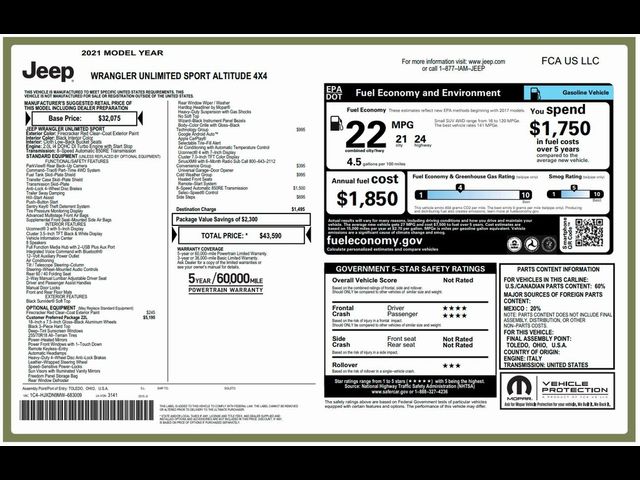 2021 Jeep Wrangler Unlimited Sport Altitude