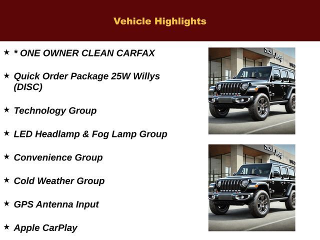 2021 Jeep Wrangler Unlimited Willys