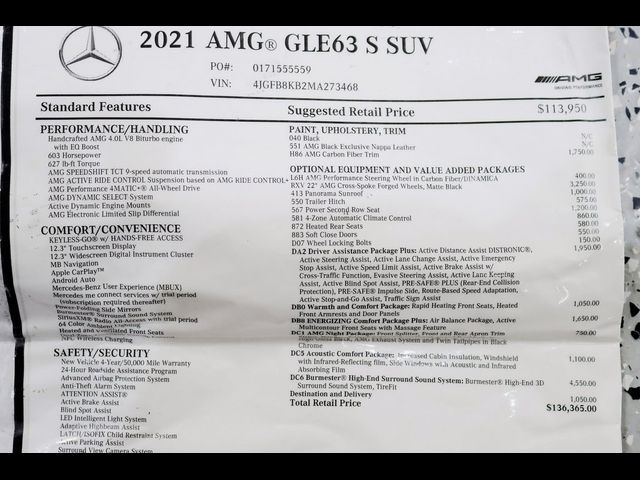 2021 Mercedes-Benz GLE AMG 63 S