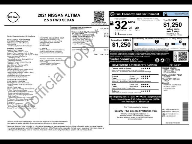 2021 Nissan Altima 2.5 S