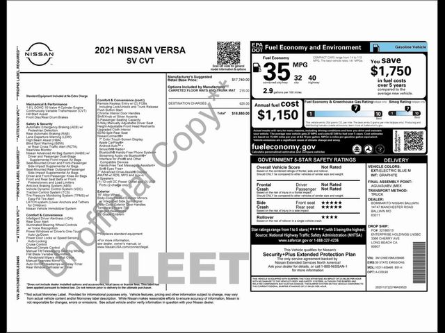 2021 Nissan Versa SV