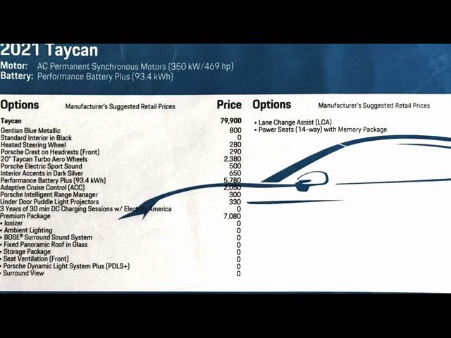 2021 Porsche Taycan Base