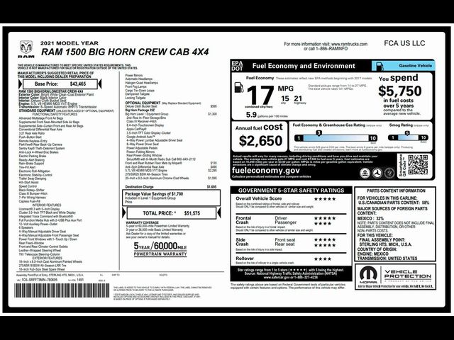 2021 Ram 1500 Big Horn