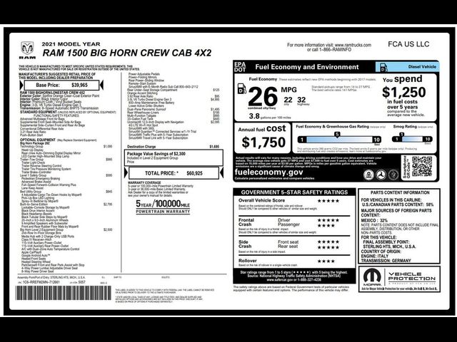 2021 Ram 1500 Big Horn