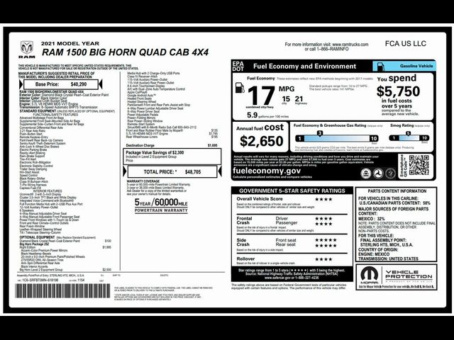 2021 Ram 1500 Big Horn