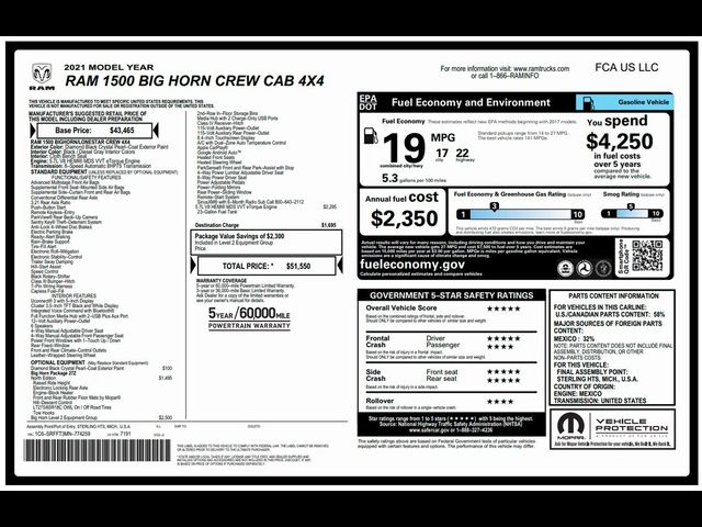 2021 Ram 1500 Big Horn