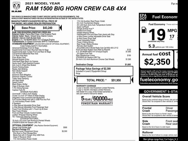 2021 Ram 1500 Big Horn