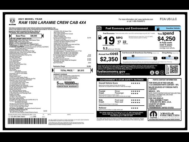 2021 Ram 1500 Laramie