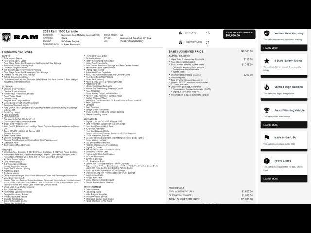 2021 Ram 1500 Laramie