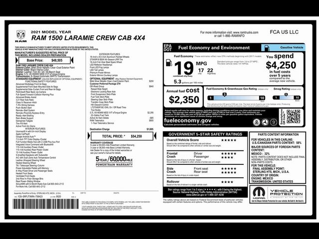 2021 Ram 1500 Laramie