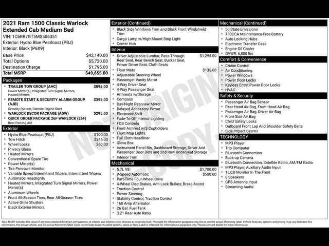 2021 Ram 1500 Classic Warlock