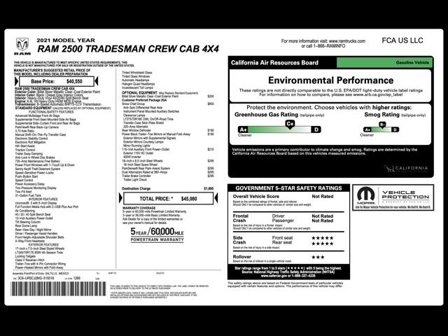 2021 Ram 2500 Tradesman