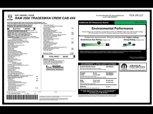 2021 Ram 2500 Tradesman