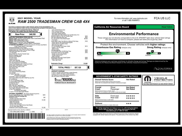 2021 Ram 2500 Tradesman