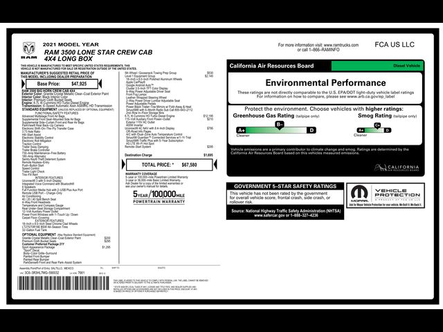 2021 Ram 3500 Lone Star