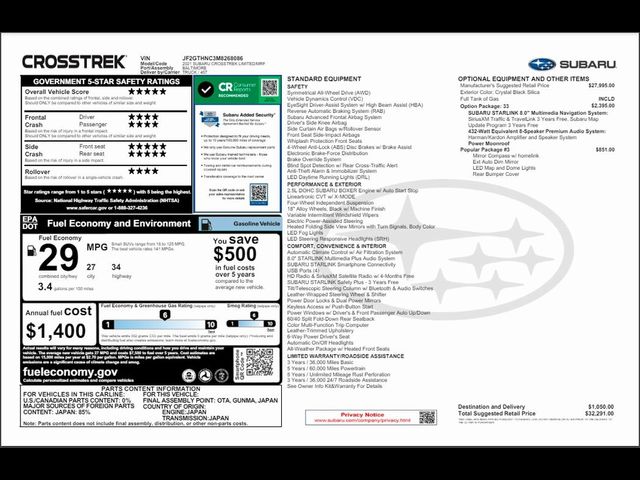 2021 Subaru Crosstrek Limited