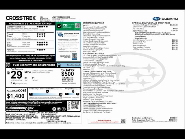 2021 Subaru Crosstrek Sport