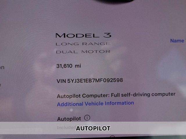 2021 Tesla Model 3 Long Range